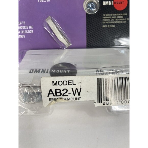 Bookshelf Speaker Mounting Kit - OmniMount AB2-W Audio Basics - Cream - Picture 8 of 9